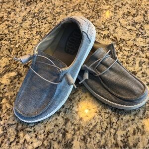 Hey Dude Wendy Stretch Fleece Girl’s Glacier Gray Shoes Size 8